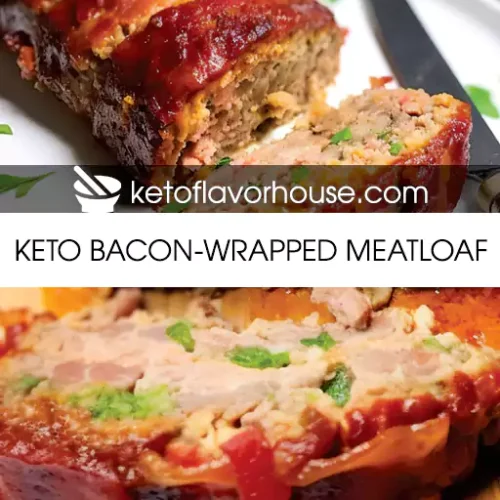 Keto Bacon-Wrapped Meatloaf