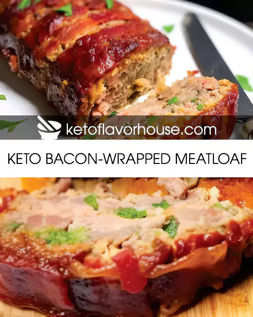 Keto Bacon-Wrapped Meatloaf