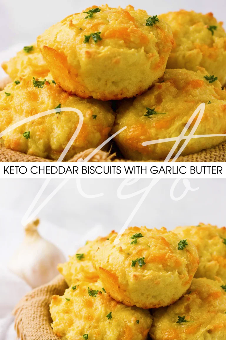 Keto Cheddar Biscuits with Garlic Butter