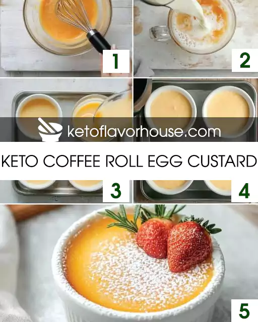 Keto Coffee Roll Egg Custard