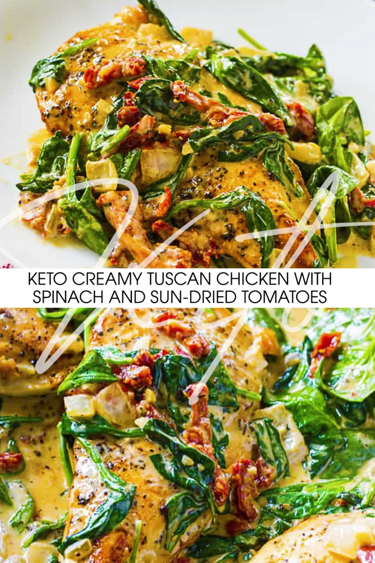 Keto Creamy Tuscan Chicken with Spinach and Sun-dried Tomatoes