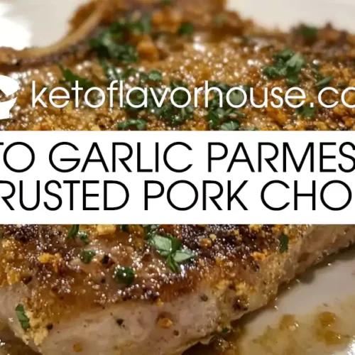 Keto Garlic Parmesan Crusted Pork Chops