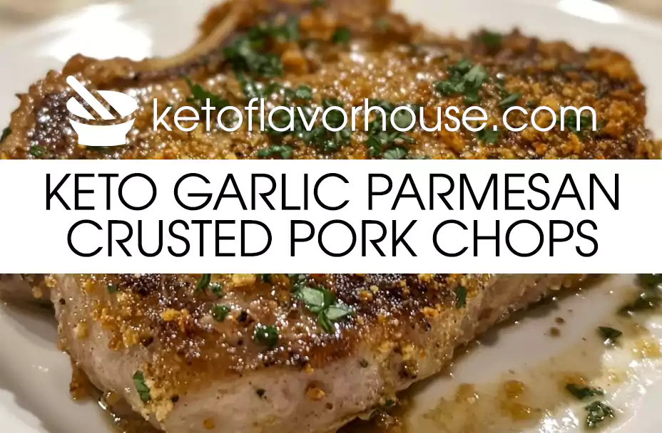 Keto Garlic Parmesan Crusted Pork Chops