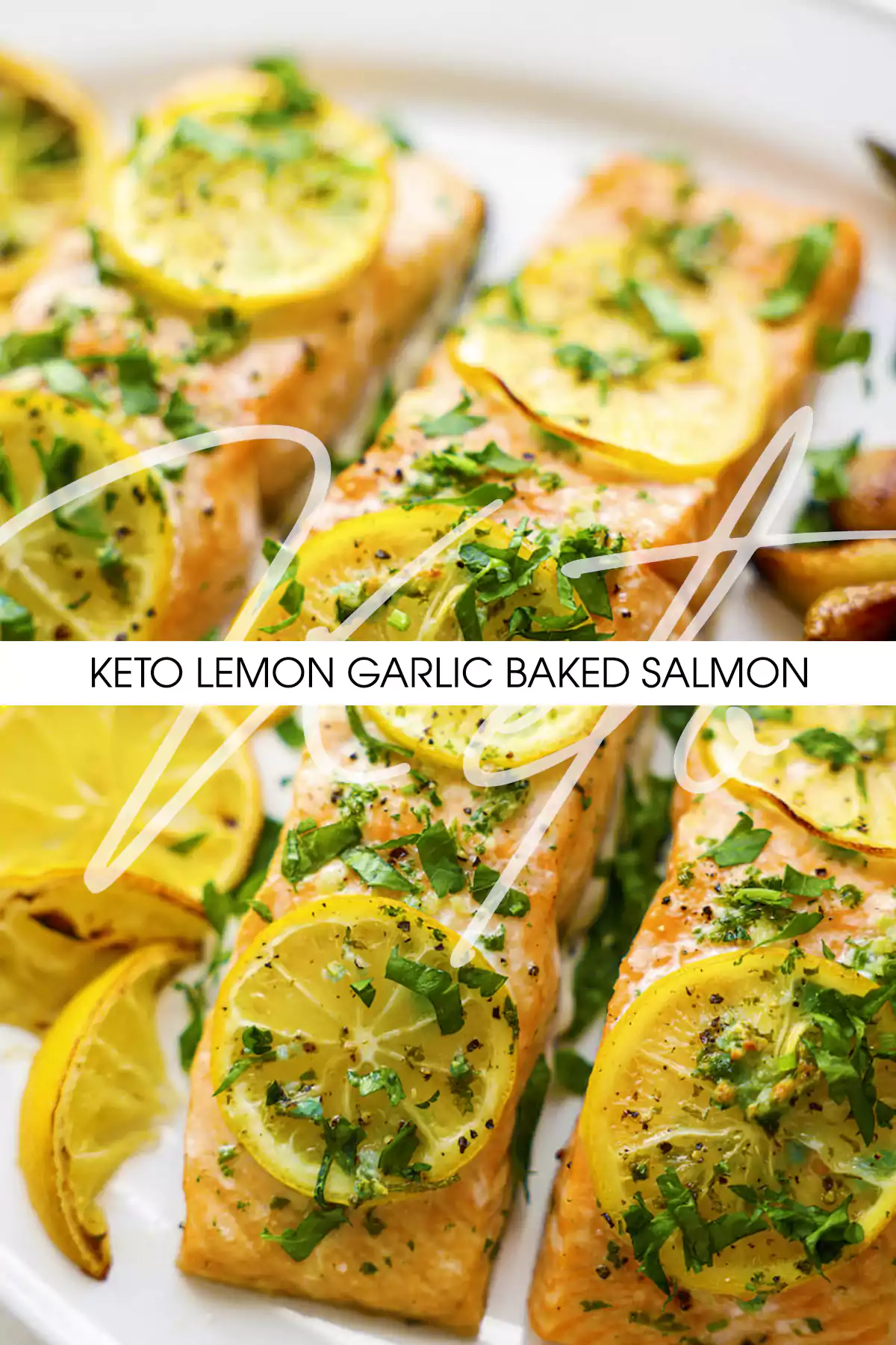 Keto Lemon Garlic Baked Salmon