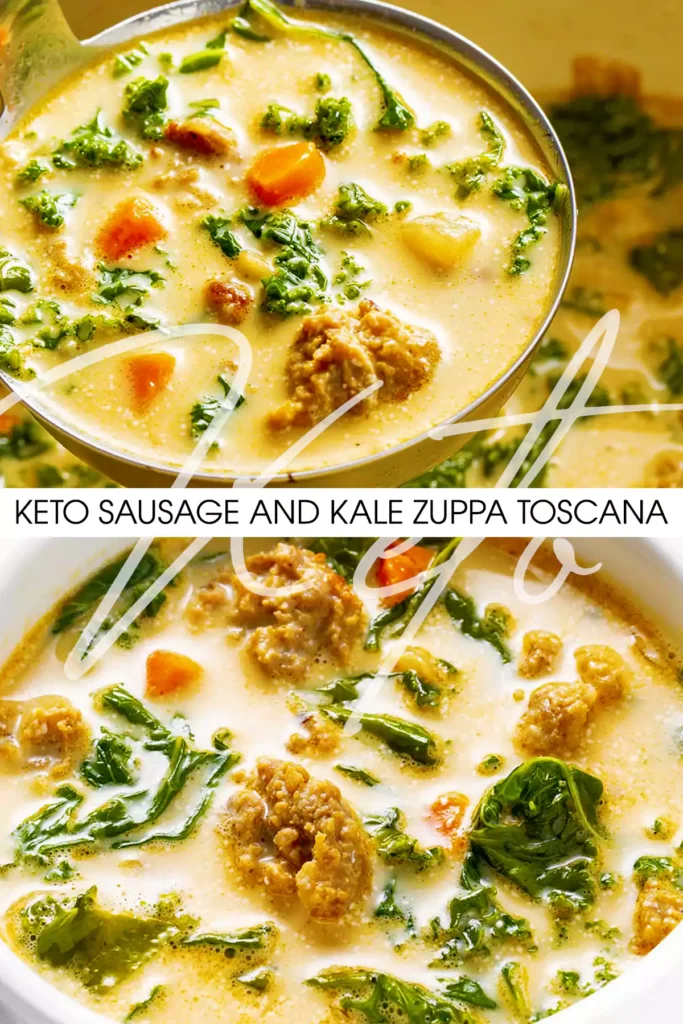 Keto Sausage and Kale Zuppa Toscana