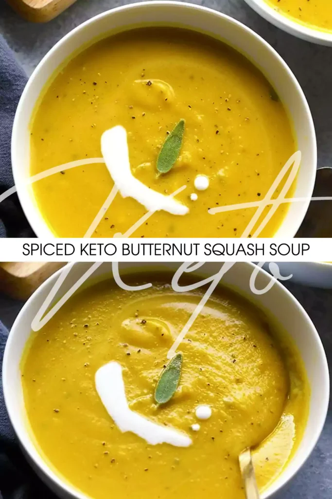 Spiced Keto Butternut Squash Soup: Screenshot it, as it is beauty in a bowl