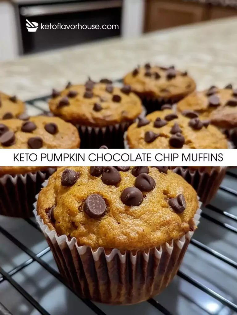 Keto Pumpkin Chocolate Chip Muffins