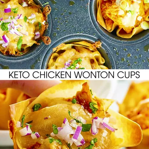 Keto Chicken Wonton Cups