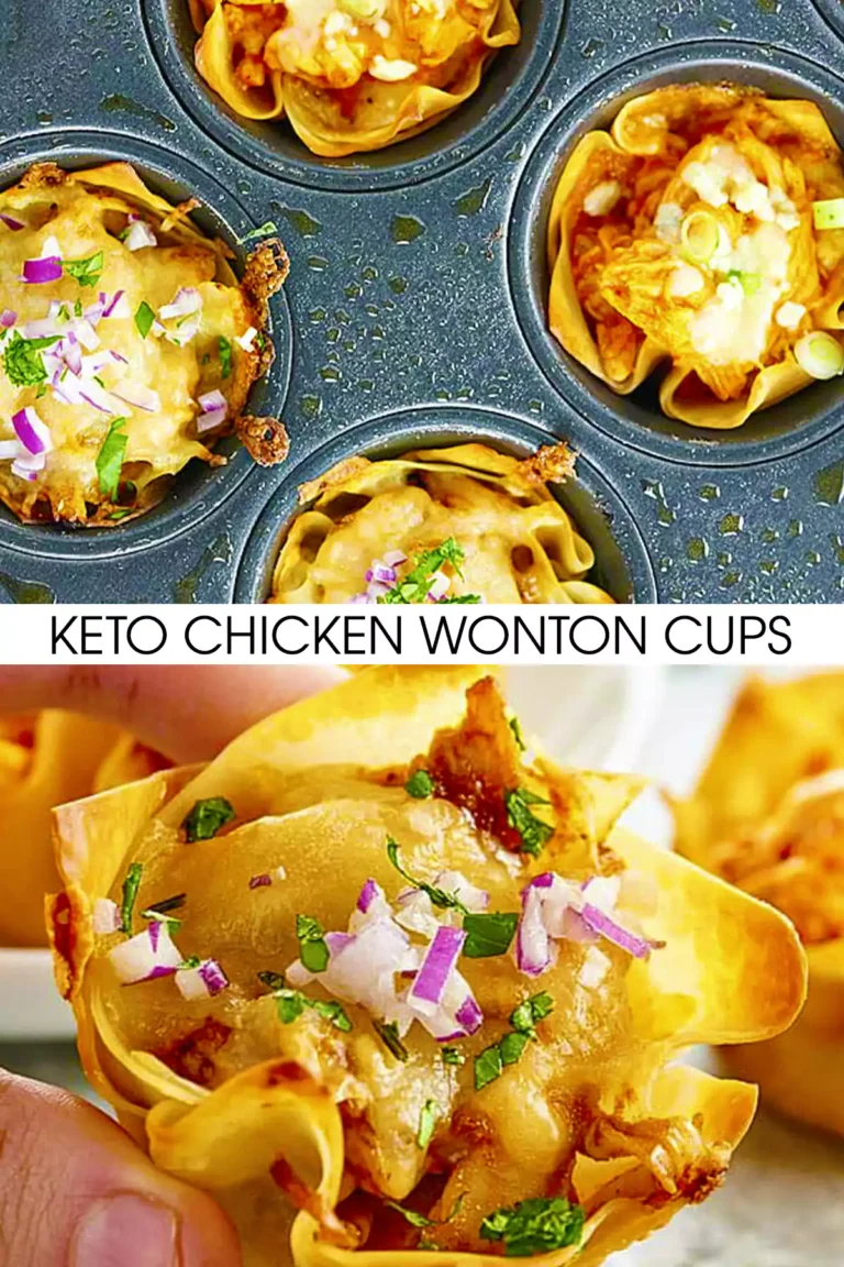 Keto Chicken Wonton Cups