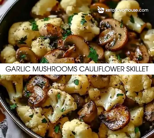 Garlic Mushrooms Cauliflower Skillet