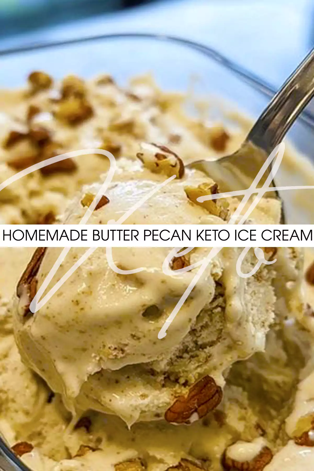 Homemade Butter Pecan Keto Ice Cream