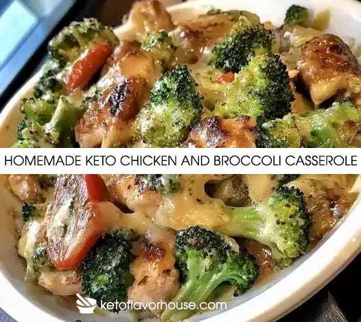 Homemade Keto Chicken and Broccoli Casserole