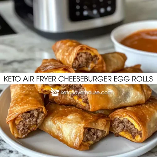 Keto Air Fryer Cheeseburger Egg Rolls