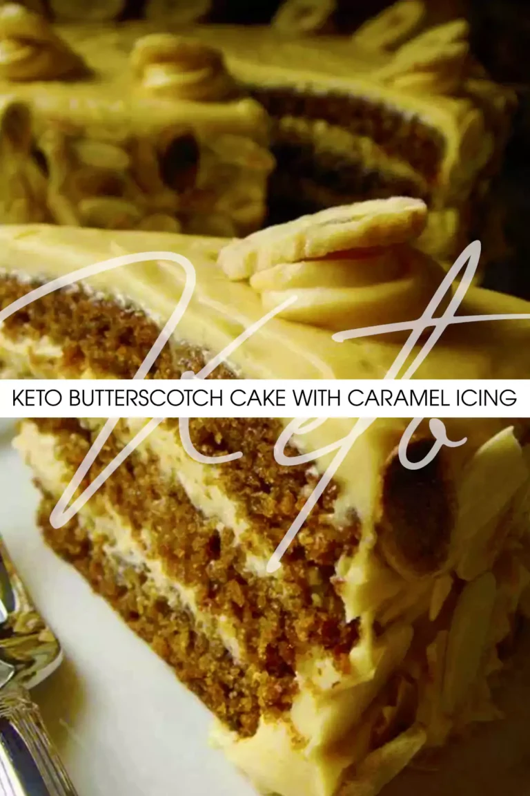 Keto Butterscotch Cake with Caramel Icing