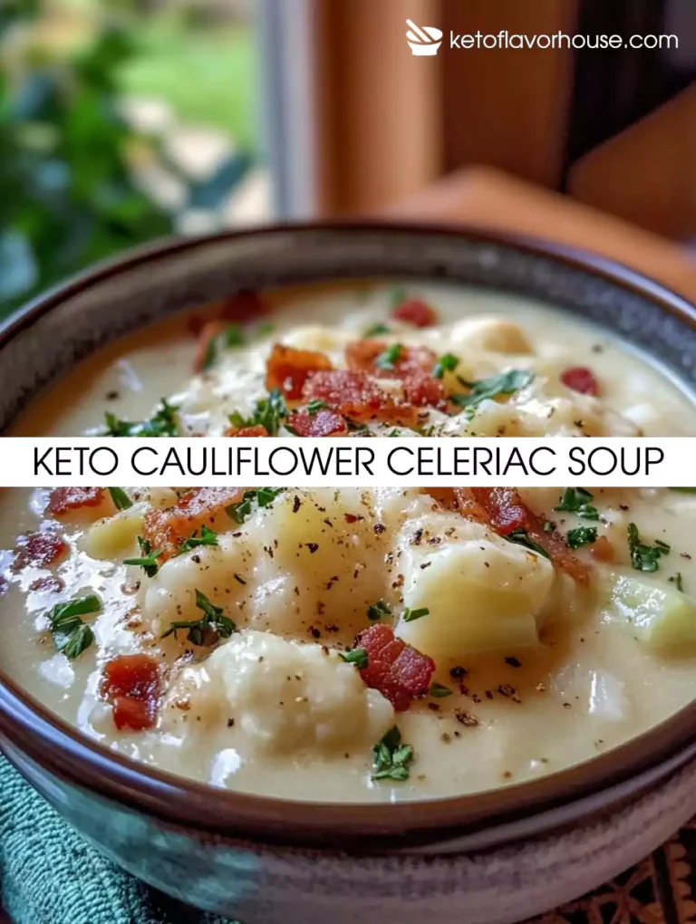 Keto Cauliflower Celeriac Soup