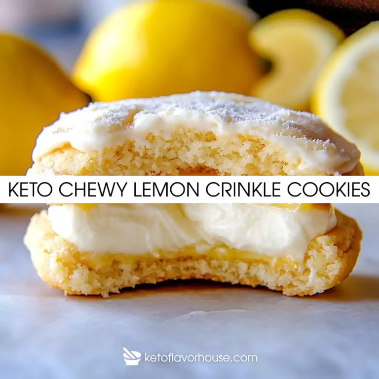 Keto Chewy Lemon Crinkle Cookies