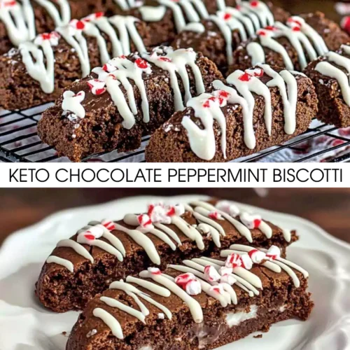 Keto Chocolate Peppermint Biscotti