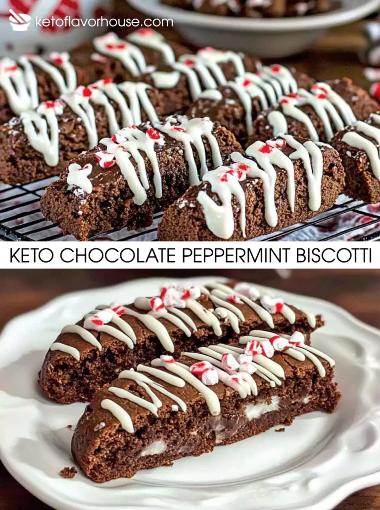 Keto Chocolate Peppermint Biscotti