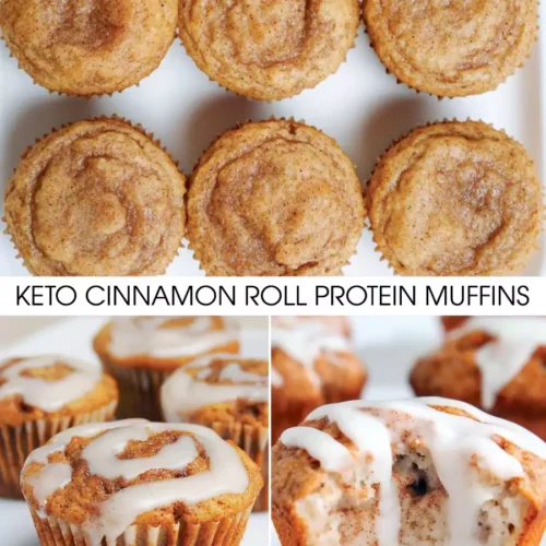 Keto Cinnamon Roll Protein Muffins