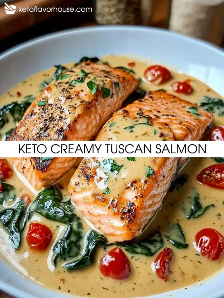 Keto Creamy Tuscan Salmon