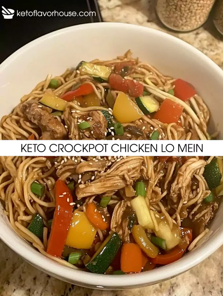 Keto Crockpot Chicken Lo Mein