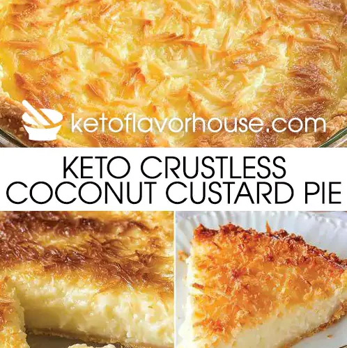 Keto Crustless Coconut Custard Pie