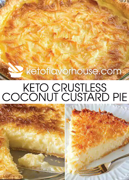 Keto Crustless Coconut Custard Pie