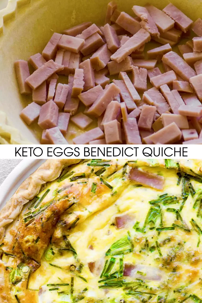 Keto Eggs Benedict Quiche