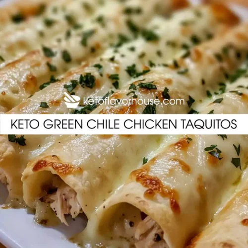 Keto Green Chile Chicken Taquitos