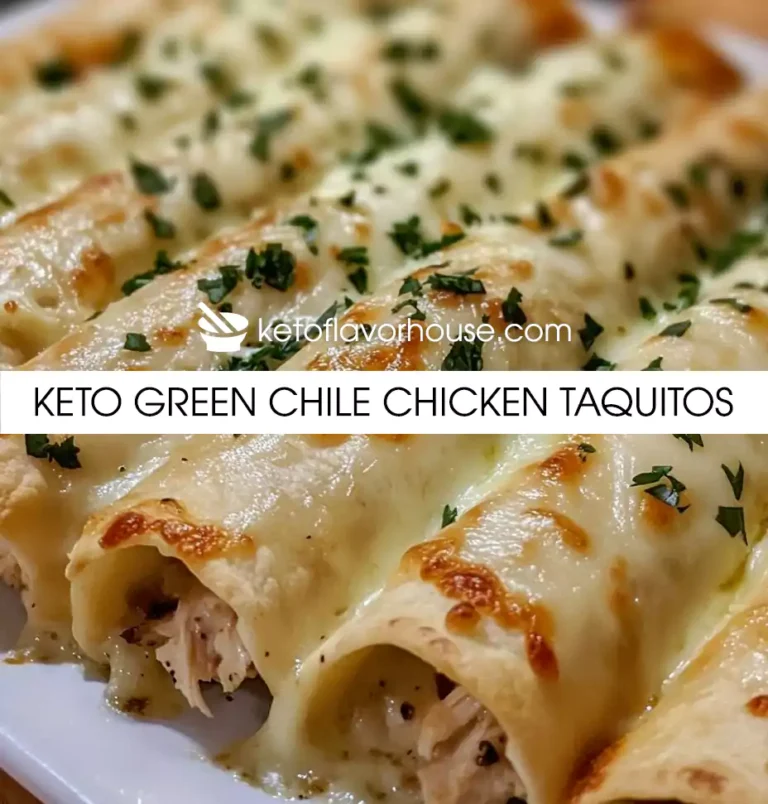 Keto Green Chile Chicken Taquitos