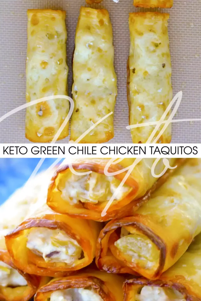 Keto Green Chile Chicken Taquitos