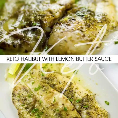 Keto Halibut with Lemon Butter Sauce