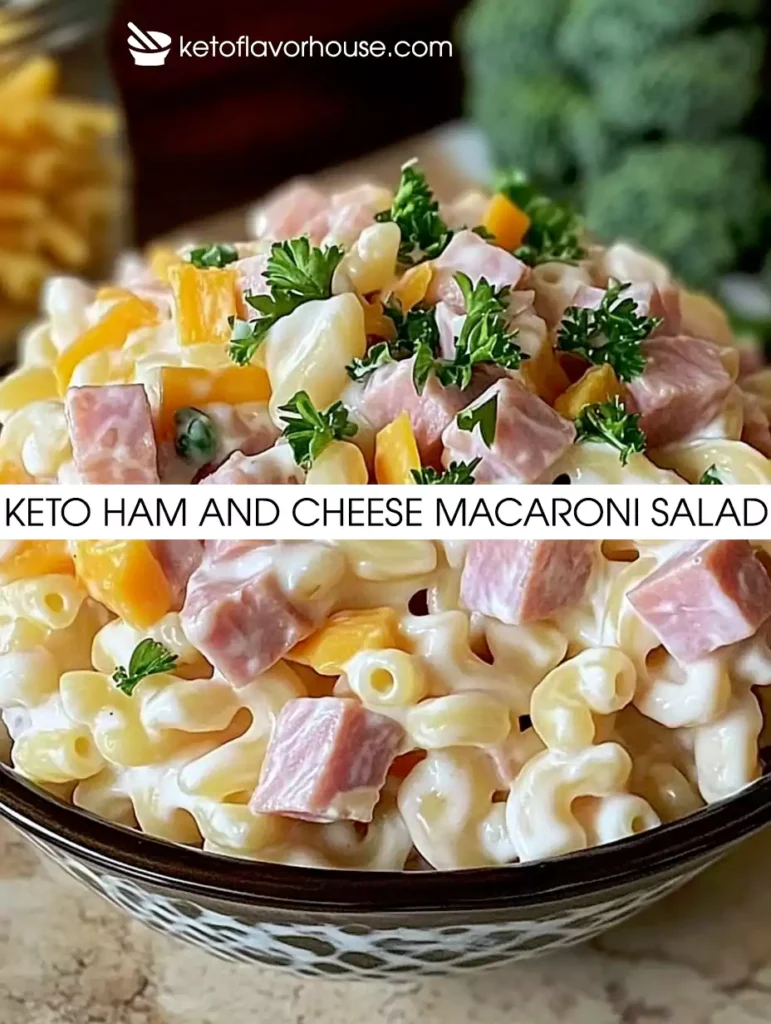 Keto Ham and Cheese Macaroni Salad