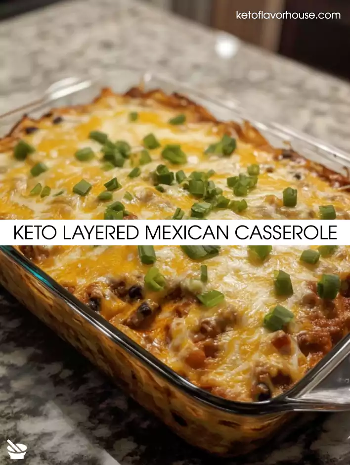 Keto Layered Mexican Casserole