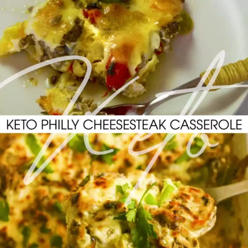 Keto Philly Cheesesteak Casserole