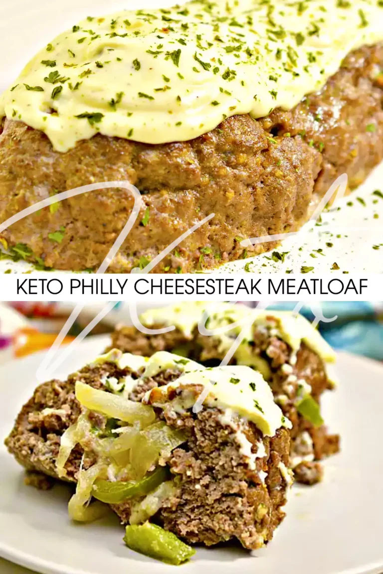 Keto Philly Cheesesteak Meatloaf