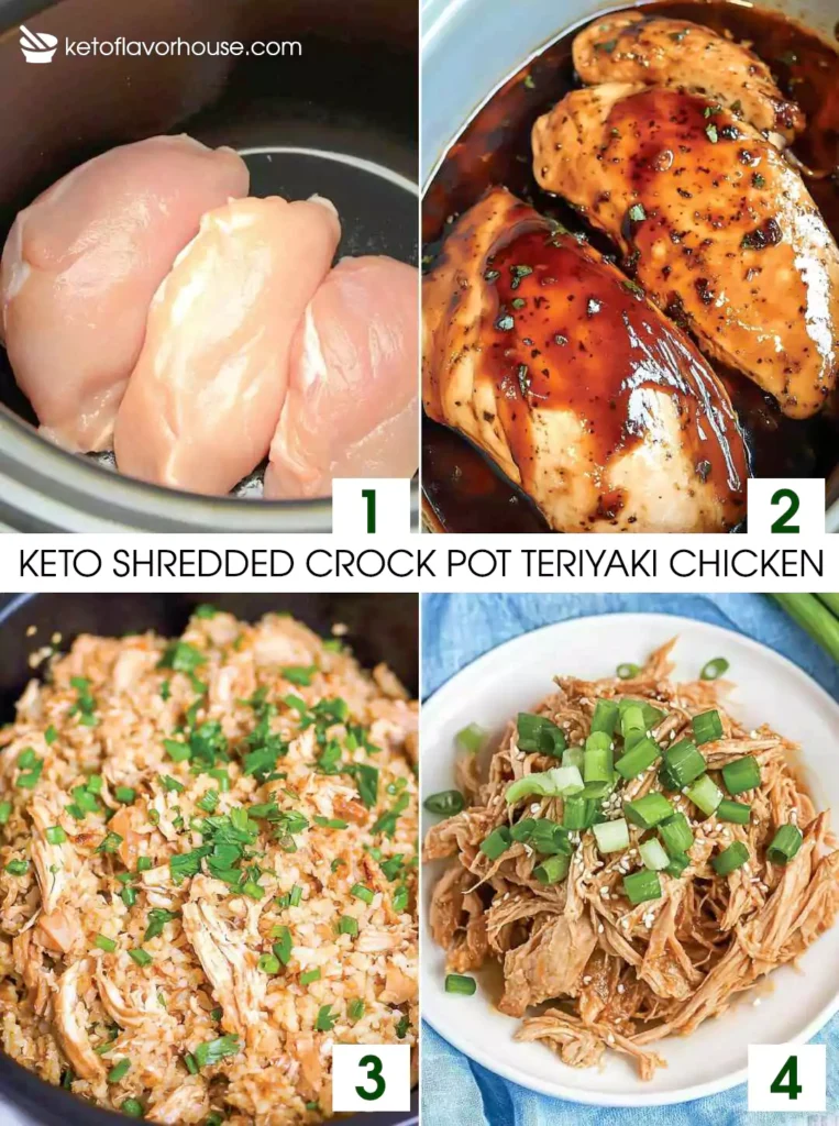 Keto Shredded Crock Pot Teriyaki Chicken – Keto Easy Recipes