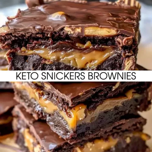 Keto Snickers Brownies