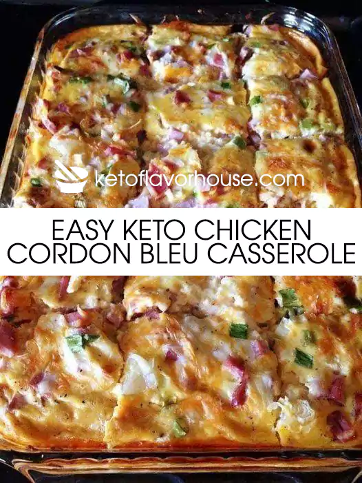 Easy Keto Chicken Cordon Bleu Casserole