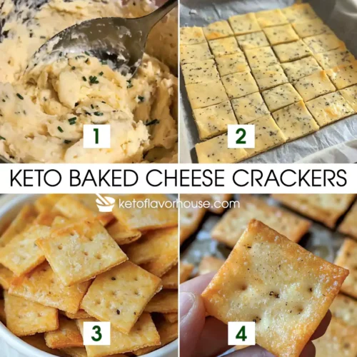 Keto Baked Cheese Crackers