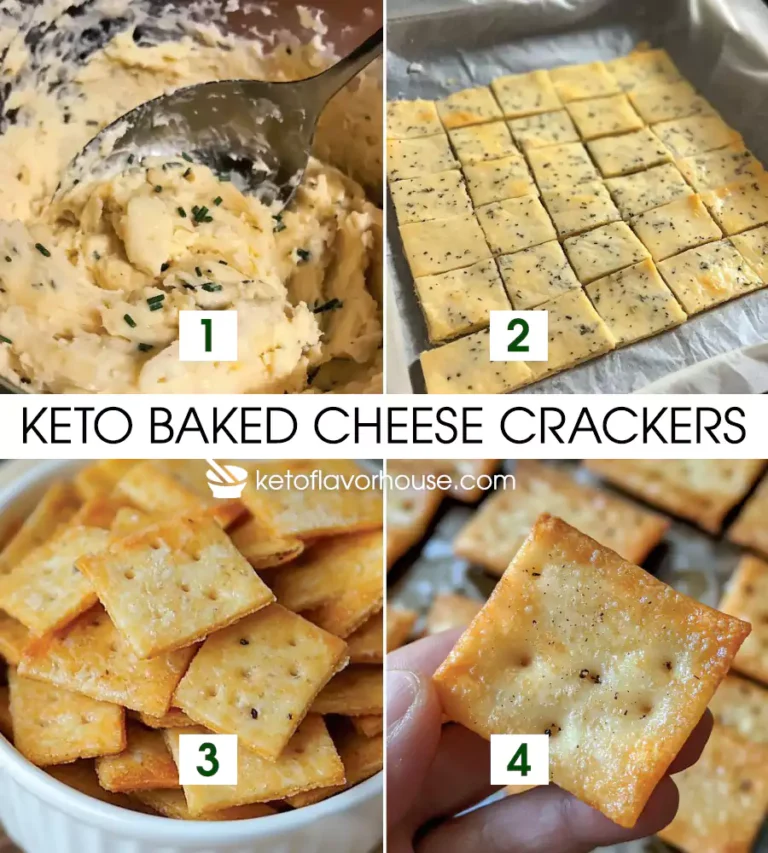 Keto Baked Cheese Crackers