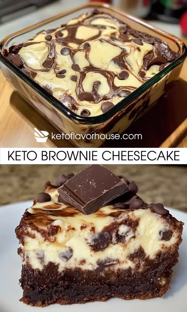 Keto Brownie Cheesecake