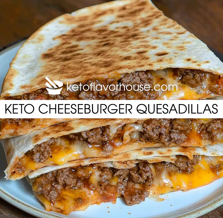 Keto Cheeseburger Quesadillas