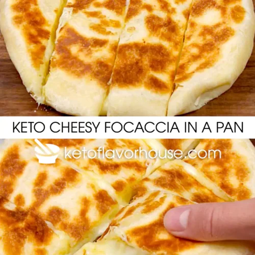 Keto Cheesy Focaccia in a Pan