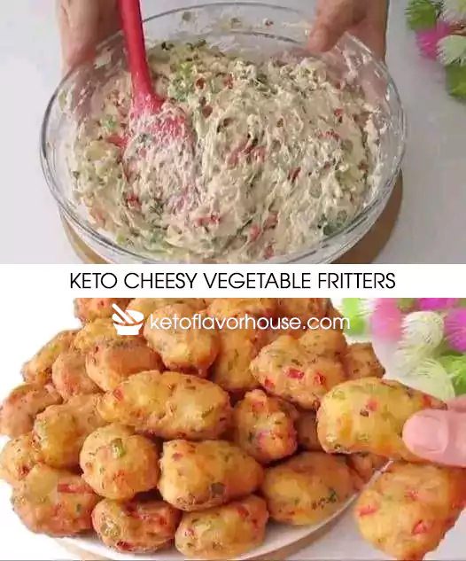 Keto Cheesy Vegetable Fritters