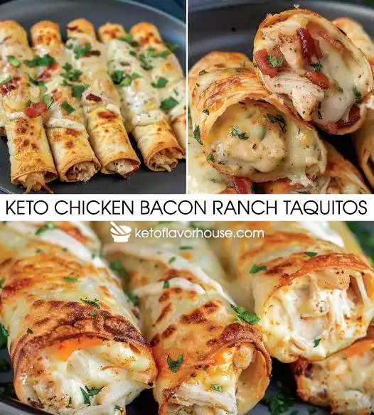 Keto Chicken Bacon Ranch Taquitos