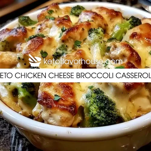 Keto Chicken Cheese Broccoli Casserole