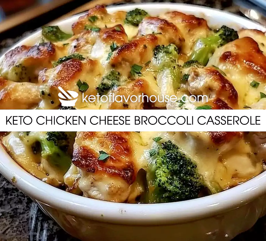 Keto Chicken Cheese Broccoli Casserole