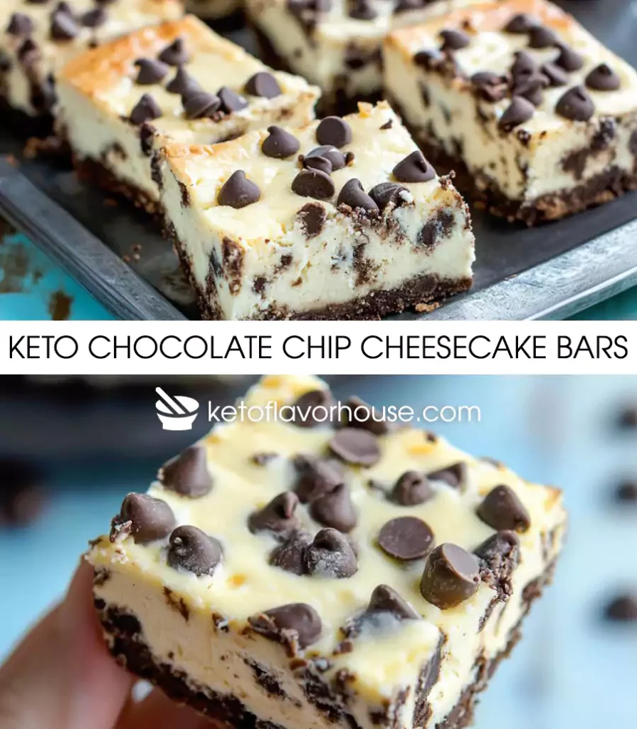 Keto Chocolate Chip Cheesecake Bars – A Heavenly Low-Carb Delight