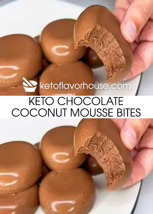 Keto Chocolate Coconut Mousse Bites